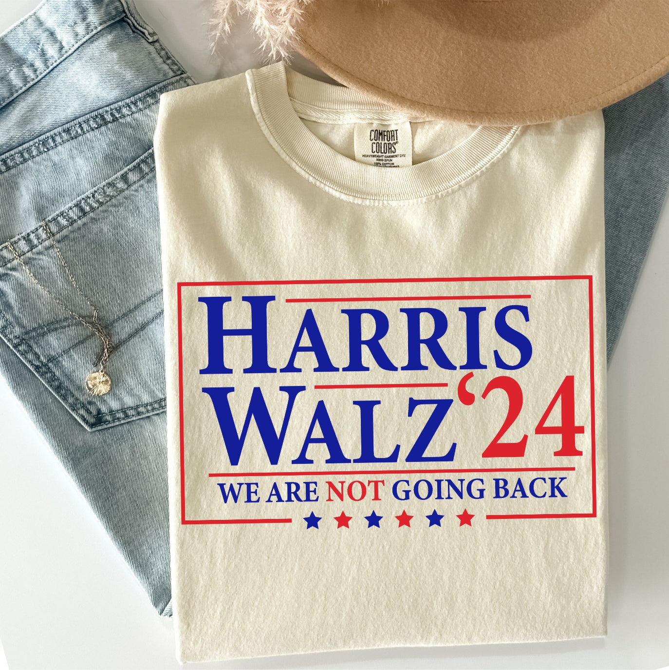 Harris Walz "Not Going Back" Campaign Tee