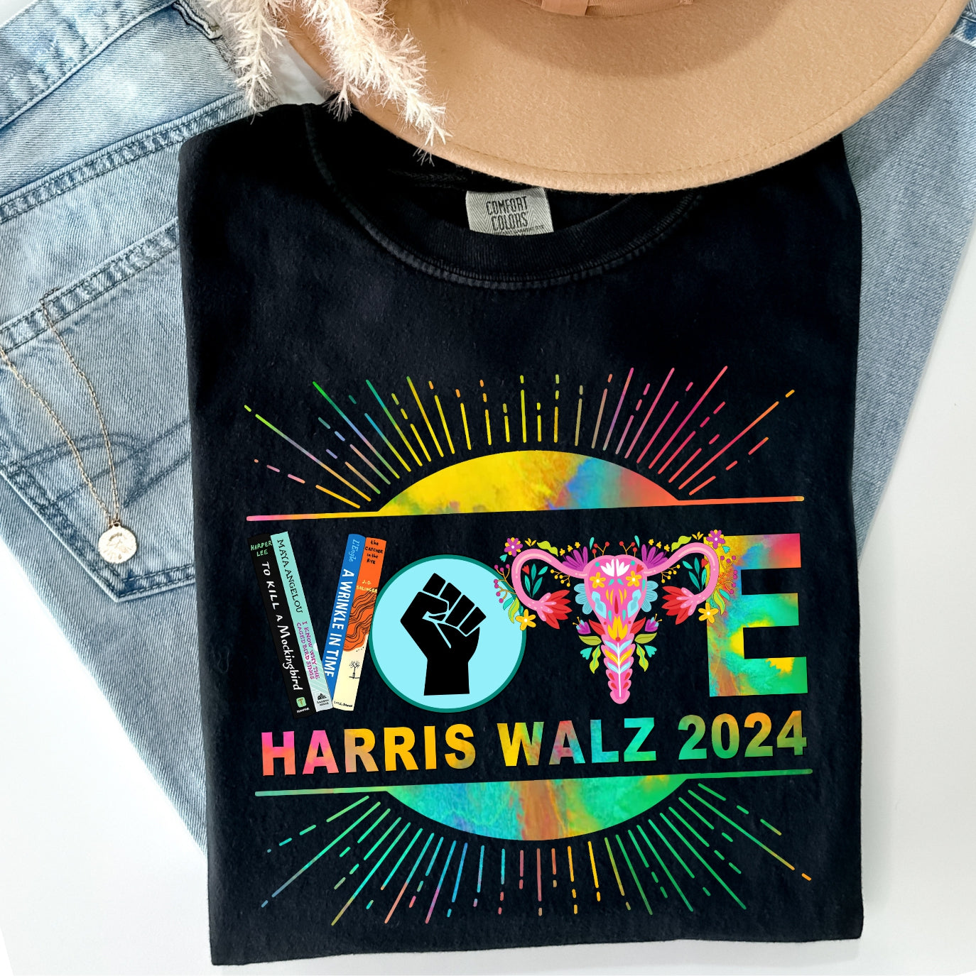 VOTE Harris/Walz Burst Tee