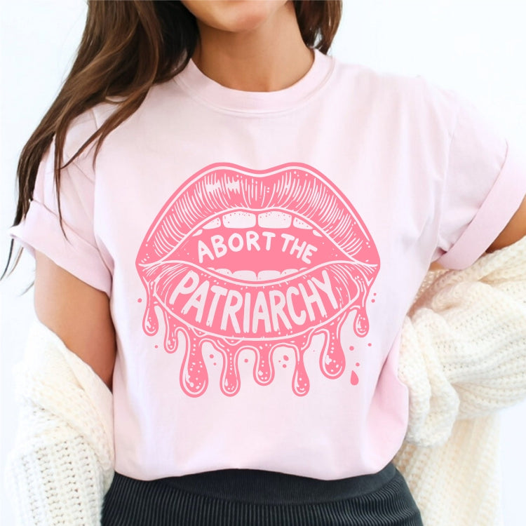 Abort the Patriarchy Pink Tee