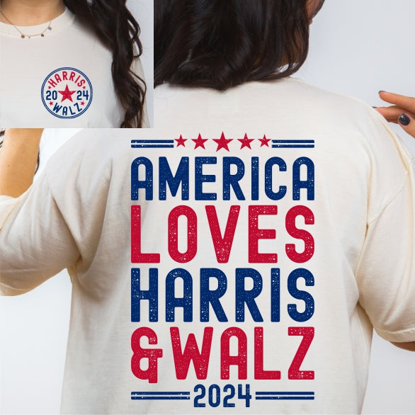 America Loves Harris and Walz Tee