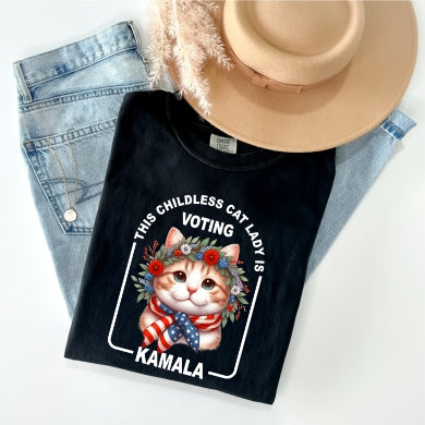 This Childless Cat Lady is Voting for Kamala Tee